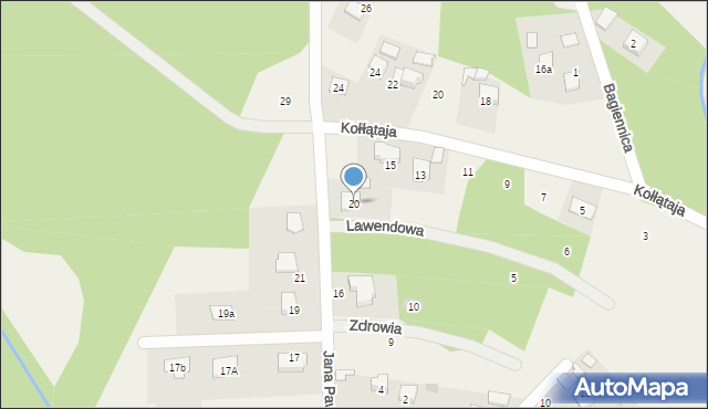 Jankowice, Jana Pawła II, 20, mapa Jankowice