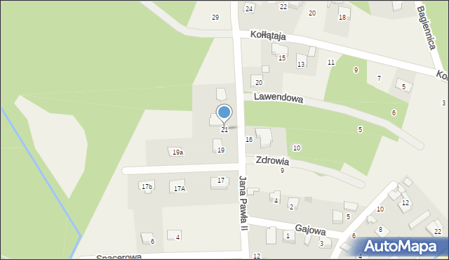 Jankowice, Jana Pawła II, 21, mapa Jankowice