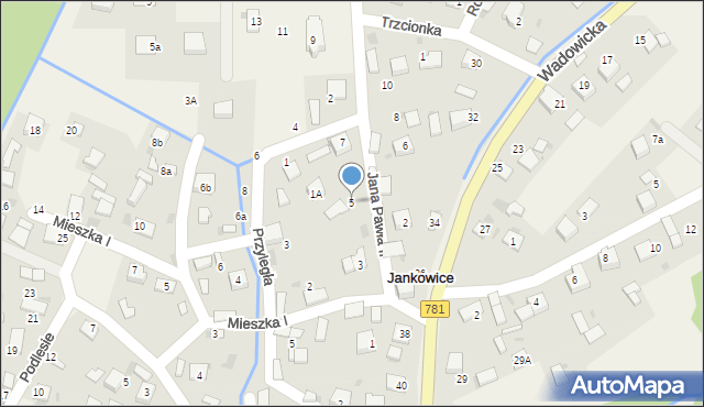 Jankowice, Jana Pawła II, 5, mapa Jankowice