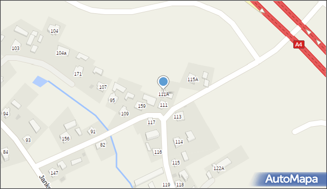 Jankowice, Jankowice, 111A, mapa Jankowice
