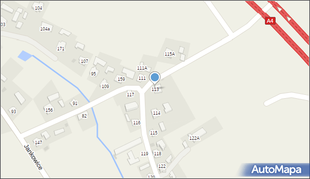 Jankowice, Jankowice, 113, mapa Jankowice