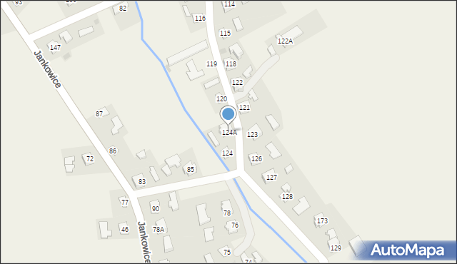 Jankowice, Jankowice, 124A, mapa Jankowice