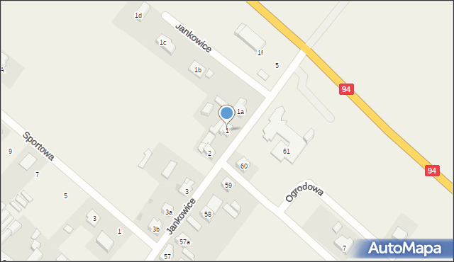 Jankowice, Jankowice, 1, mapa Jankowice
