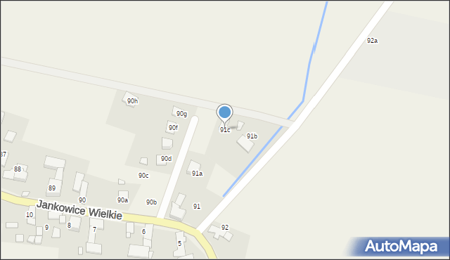 Jankowice Wielkie, Jankowice Wielkie, 91c, mapa Jankowice Wielkie
