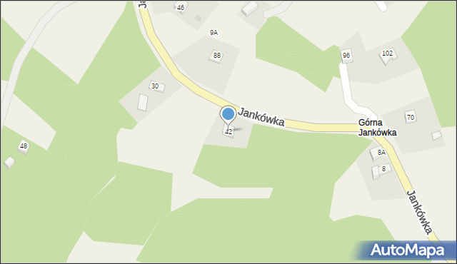Jankówka, Jankówka, 42, mapa Jankówka