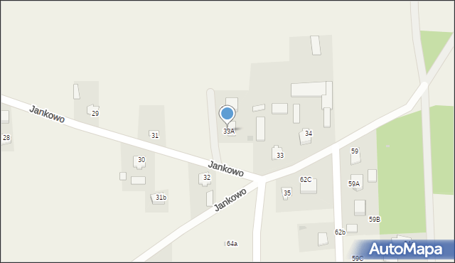 Jankowo, Jankowo, 33A, mapa Jankowo