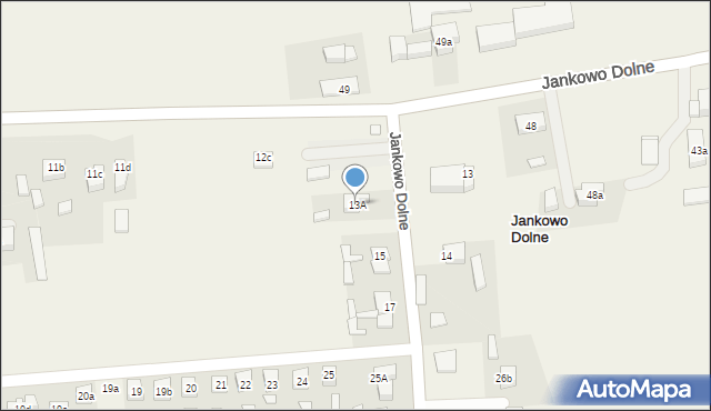 Jankowo Dolne, Jankowo Dolne, 13A, mapa Jankowo Dolne