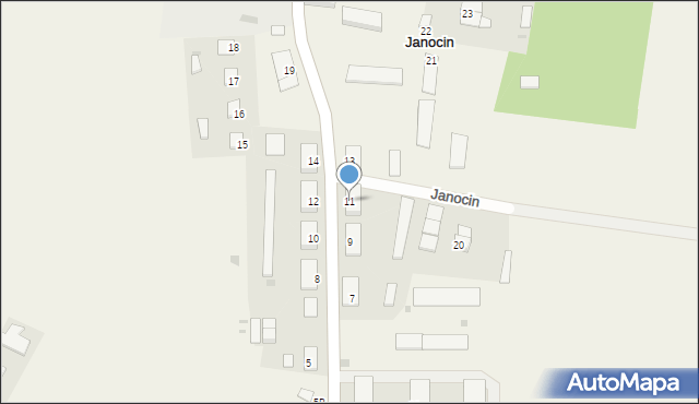Janocin, Janocin, 11, mapa Janocin
