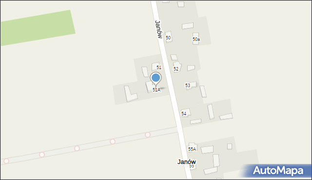 Janów, Janów, 51A, mapa Janów