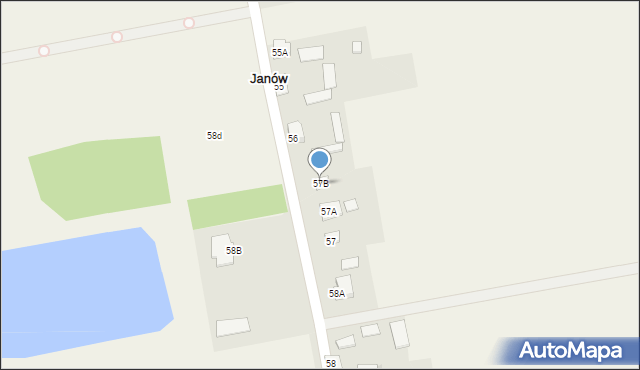 Janów, Janów, 57B, mapa Janów