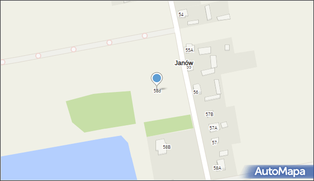 Janów, Janów, 58d, mapa Janów