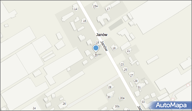 Janów, Janów, 20, mapa Janów