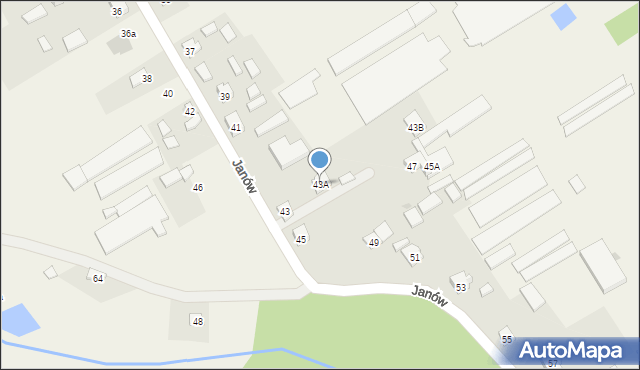 Janów, Janów, 43A, mapa Janów