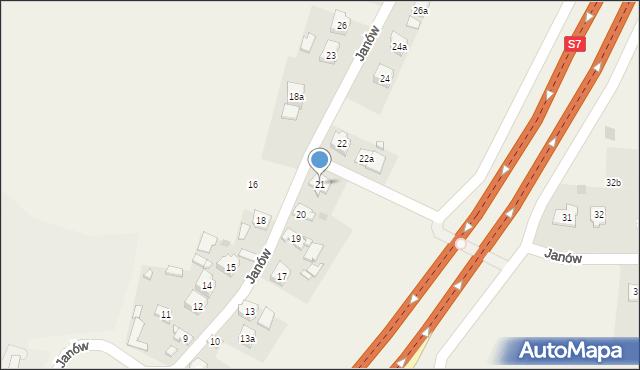 Janów, Janów, 21, mapa Janów