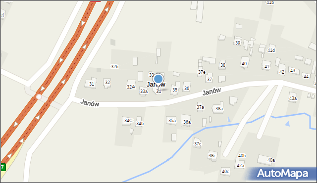 Janów, Janów, 34, mapa Janów
