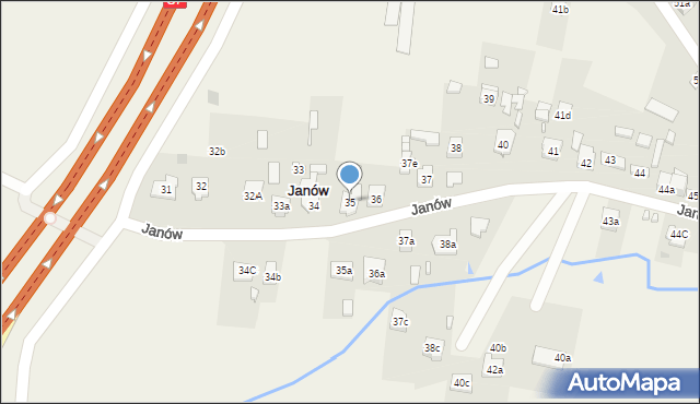 Janów, Janów, 35, mapa Janów