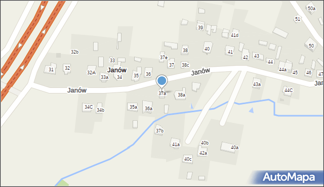 Janów, Janów, 37a, mapa Janów