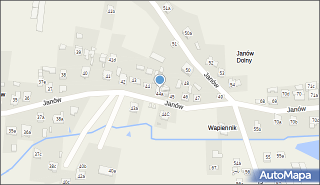 Janów, Janów, 45a, mapa Janów