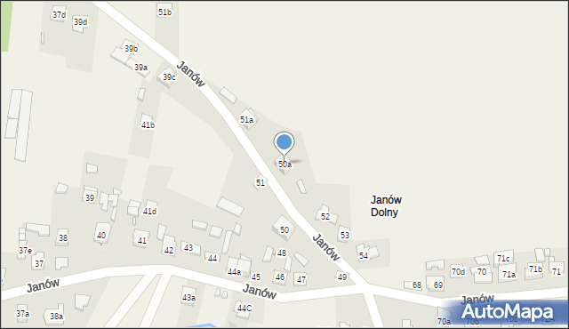 Janów, Janów, 50a, mapa Janów