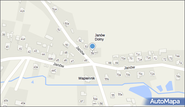 Janów, Janów, 54, mapa Janów