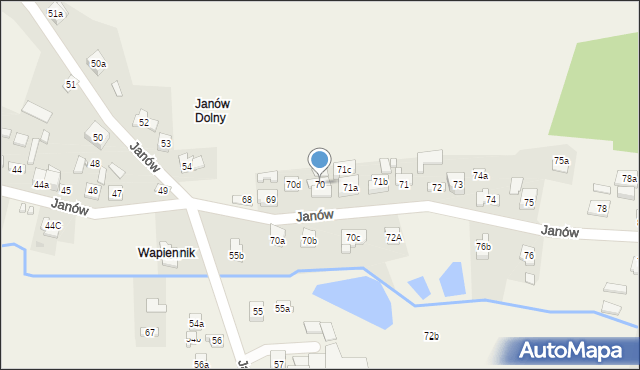 Janów, Janów, 70, mapa Janów