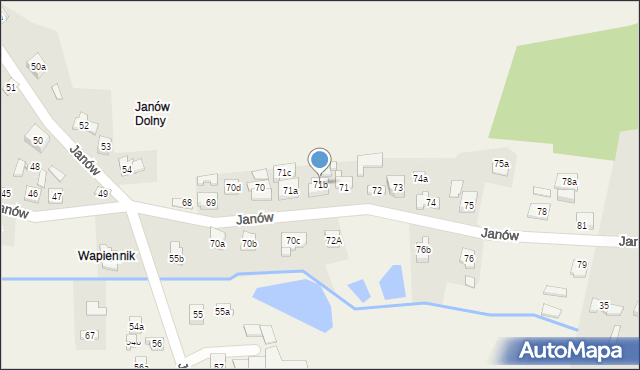 Janów, Janów, 71b, mapa Janów