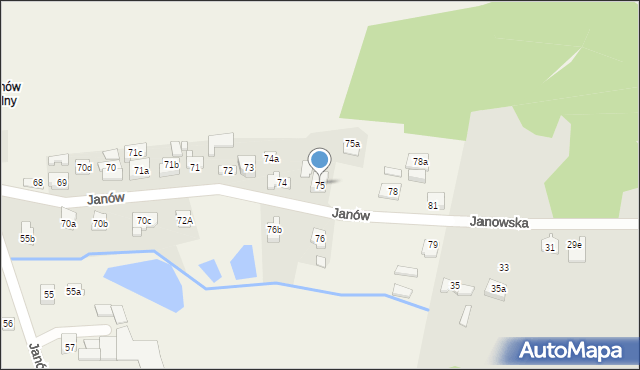 Janów, Janów, 75, mapa Janów