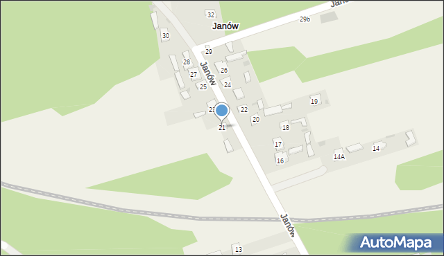 Janów, Janów, 21, mapa Janów