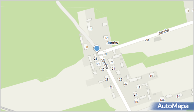 Janów, Janów, 28A, mapa Janów