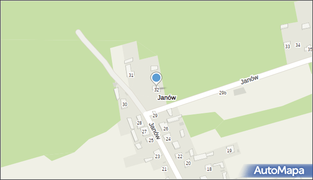 Janów, Janów, 32, mapa Janów