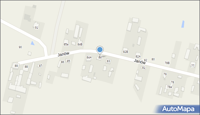 Janów, Janów, 84, mapa Janów