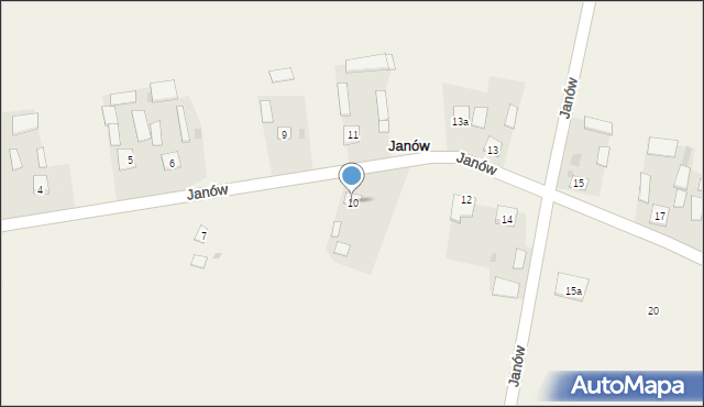 Janów, Janów, 10, mapa Janów