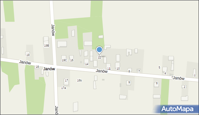 Janów, Janów, 12, mapa Janów