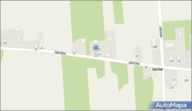 Janów, Janów, 22, mapa Janów