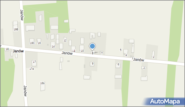 Janów, Janów, 8, mapa Janów