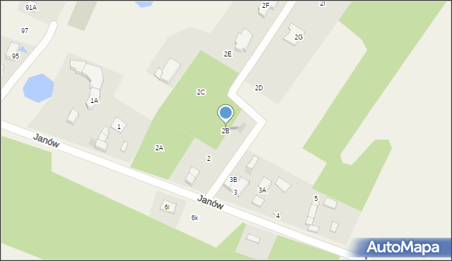Janów, Janów, 2B, mapa Janów