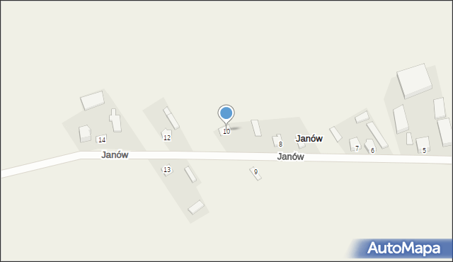 Janów, Janów, 10, mapa Janów