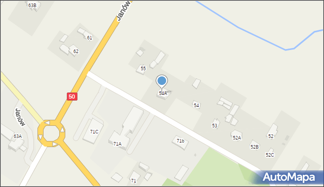 Janów, Janów, 54A, mapa Janów