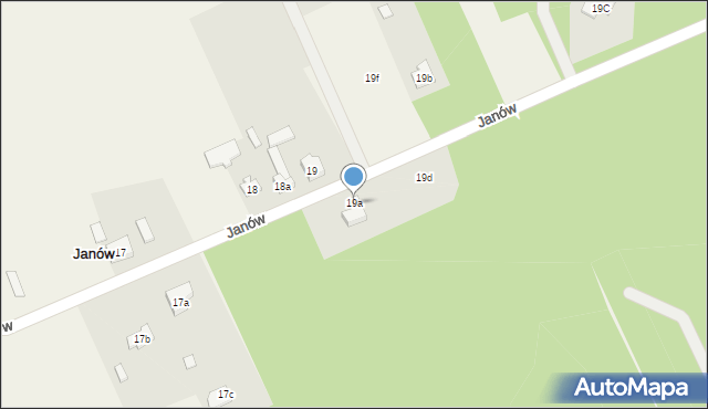 Janów, Janów, 19a, mapa Janów