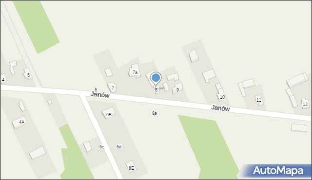 Janów, Janów, 8, mapa Janów