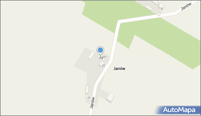 Janów, Janów, 10a, mapa Janów