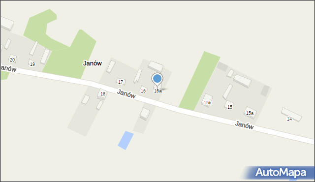 Janów, Janów, 16a, mapa Janów