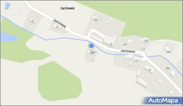 Janówek, Janówek, 32E, mapa Janówek