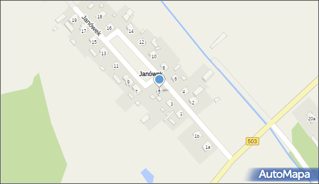 Janówek, Janówek, 5, mapa Janówek