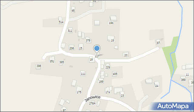 Janowice, Janowice, 117, mapa Janowice