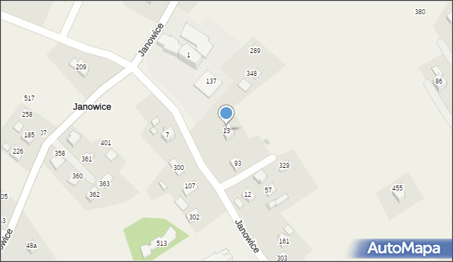 Janowice, Janowice, 13, mapa Janowice