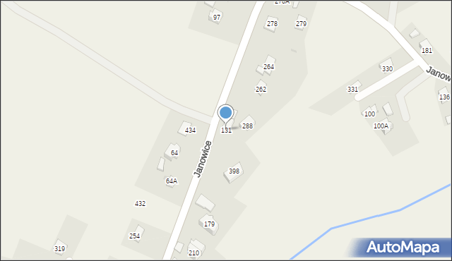 Janowice, Janowice, 131, mapa Janowice