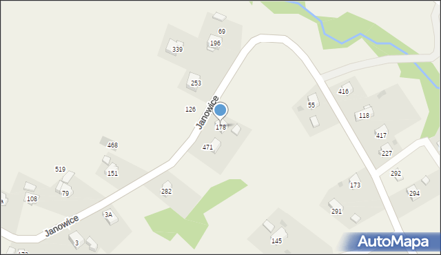 Janowice, Janowice, 178, mapa Janowice