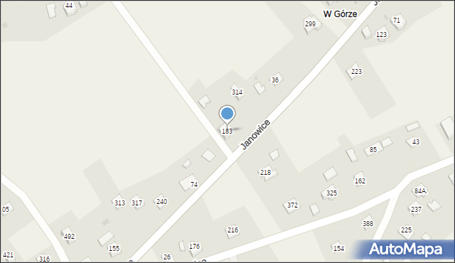 Janowice, Janowice, 183, mapa Janowice