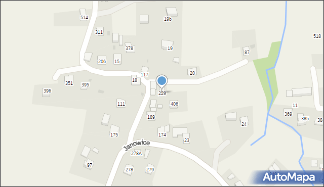 Janowice, Janowice, 229, mapa Janowice